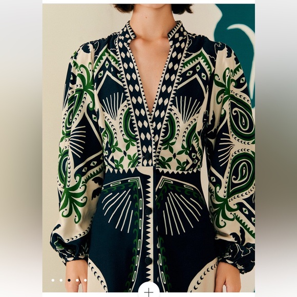 NWT Farm Rio Mystic Scarf Maxi Dress M - Picture 4 of 12